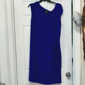 Lauren Ralph Lauren Royal blue ruched dress Sz 18